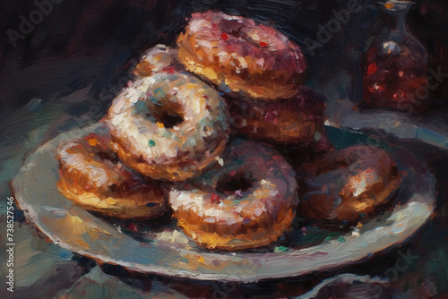 Assorted donuts on a plate