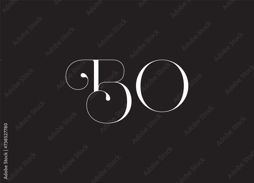 BO logo initial letter design BO logo initial letter design