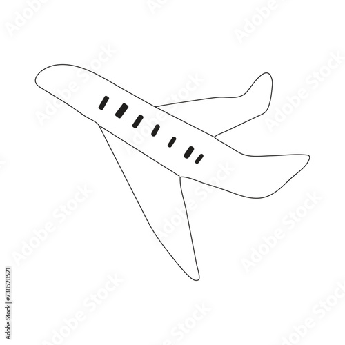Continuous line drawing of aircraft flight routes and airport destinations.