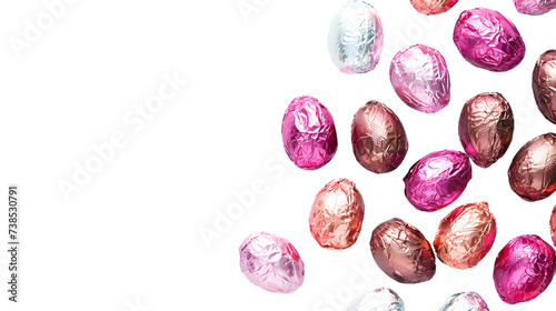 Easter egg copy sapce background png isolated on white background