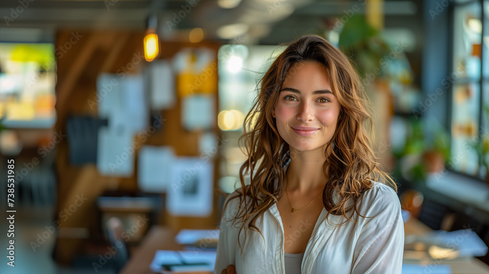 Creative Young Professional in a Dynamic Workspace - Inviting and Innovative Entrepreneur Portrait Creative Young Professional in a Dynamic Workspace - Inviting and Innovative Entrepreneur Portrait