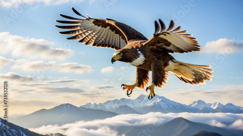 eagle bird Realistic images of wild animal world with blurred background © Dwi
