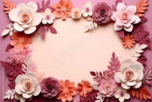 Wallpaper Mural Elegant handcrafted paper flowers in a delicate arrangement, perfect for creative backgrounds or design inspiration. Torontodigital.ca