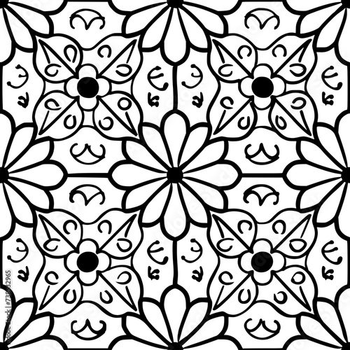 Wallpaper Mural floral pattern, abstract pattern, vector paper, digital paper, abstract pattern, hand drawn geometric pattern, geometric seamless pattern, minimalistic seamless patterns, doodle lines pattern, texture Torontodigital.ca