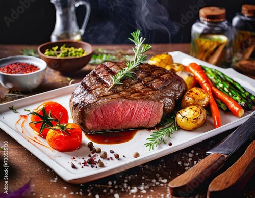 美味しそうなステーキの写真_AI生成画像