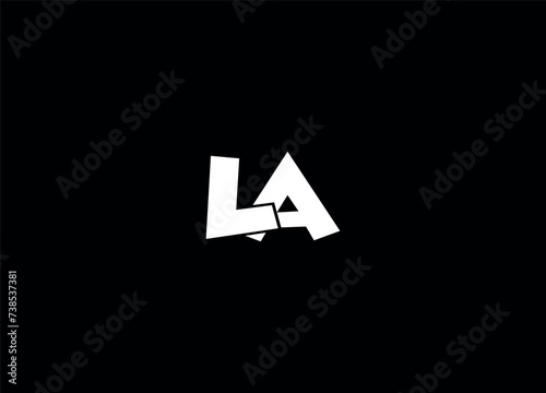 Free Download LA  letter logo design and initial logo design - GFXLoad