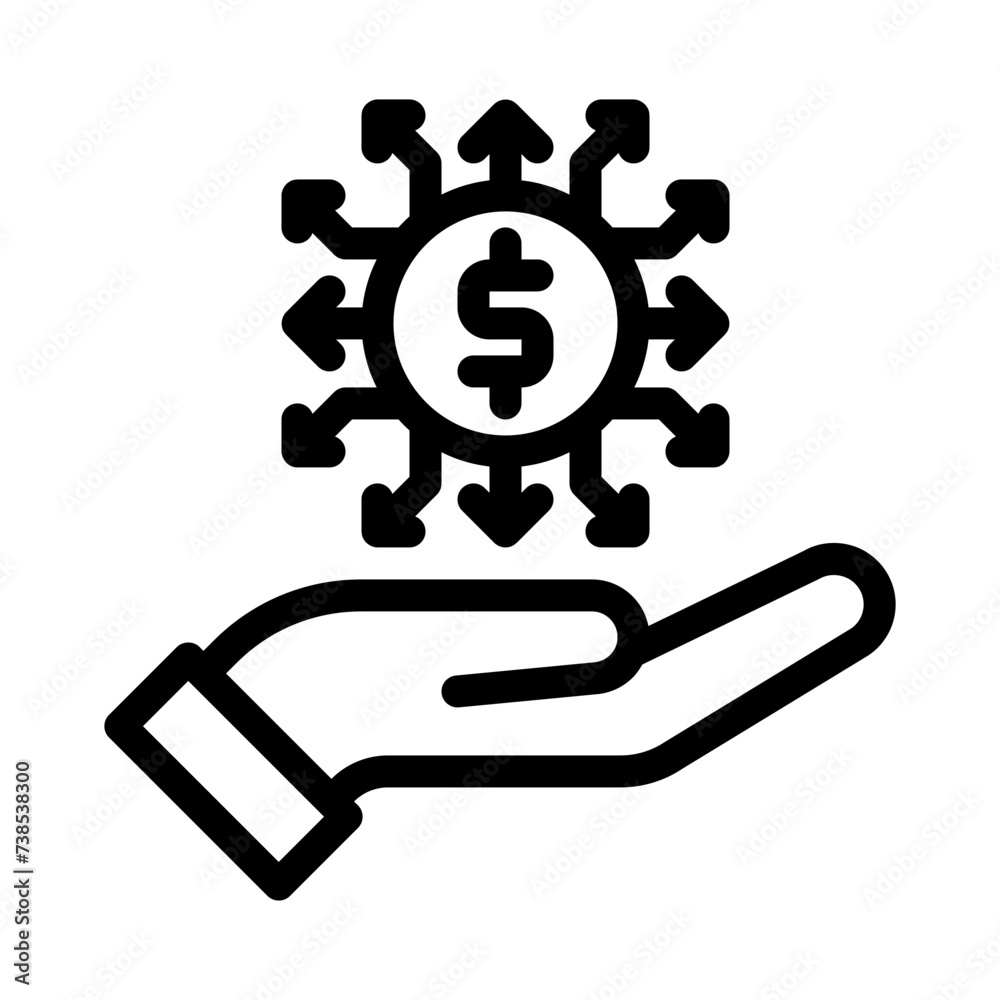 financial independence line icon financial independence line icon