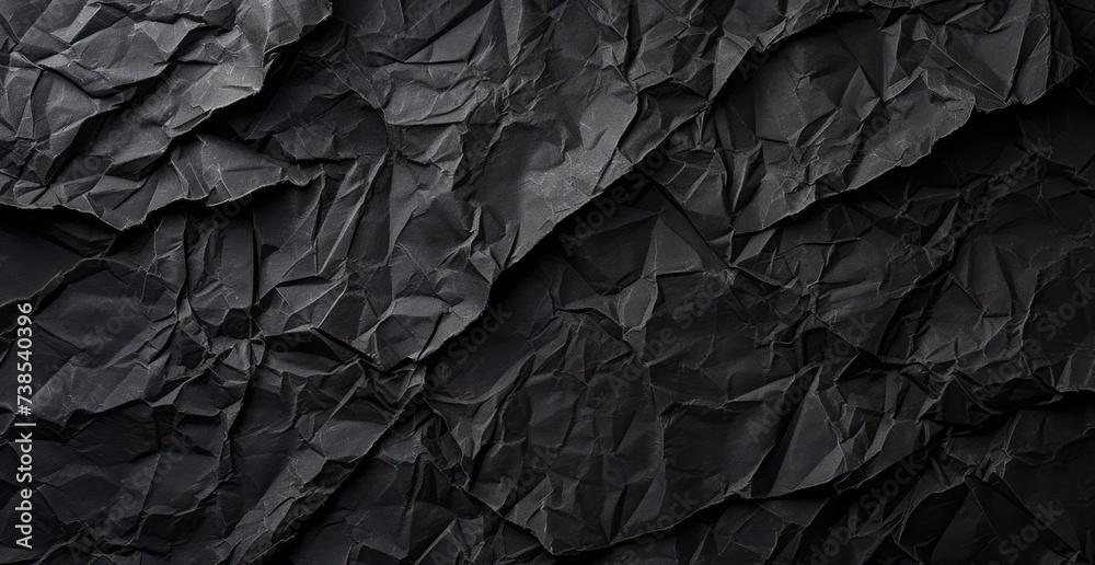 A black textured cloth background, featuring a seamless pattern, creased, crinkled, and wrinkled aesthetics, use of paper, and a dark atmosphere. A black textured cloth background, featuring a seamless pattern, creased, crinkled, and wrinkled aesthetics, use of paper, and a dark atmosphere.