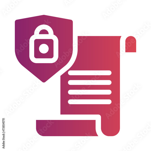 regulatory flat gradient icon