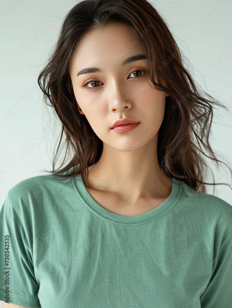 Asian beauty on a grey bed, a serene moment captured. Graceful and contemplative, she paints a picture of tranquility in shades of grey. Asian beauty on a grey bed, a serene moment captured. Graceful and contemplative, she paints a picture of tranquility in shades of grey.