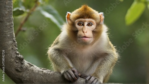 japanese macaque sitting on a tree © Balqees