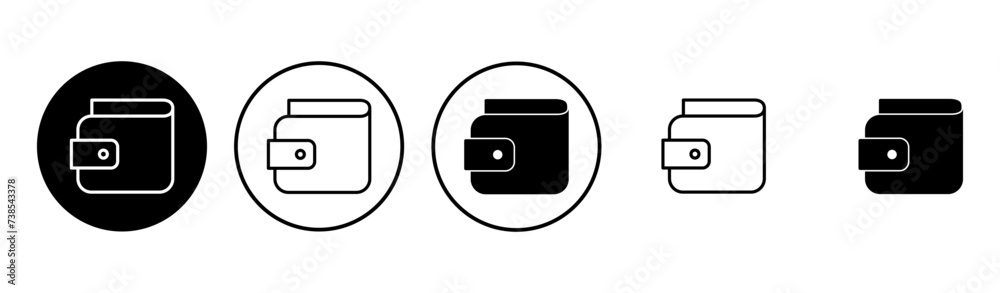 Wallet icon set. wallet vector icon