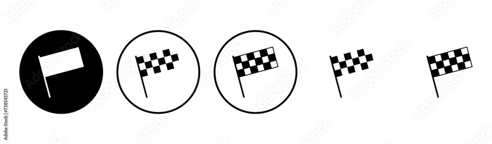 Racing flag icon set. race flag icon.Checkered racing flag icon Racing flag icon set. race flag icon.Checkered racing flag icon