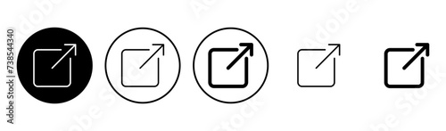External link icon set. link icon vector. hyperlink symbol photo