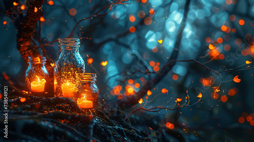 Capture the magic of fireflies in a jar, their soft glow illuminating the evening. A mesmerizing spectacle, a jar of enchantment lighting up your night.
