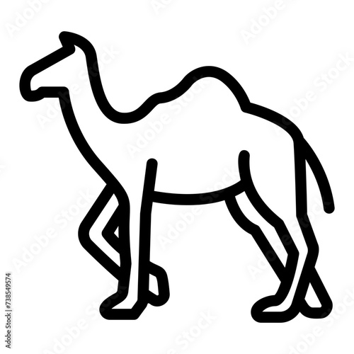 dromedary outline icon