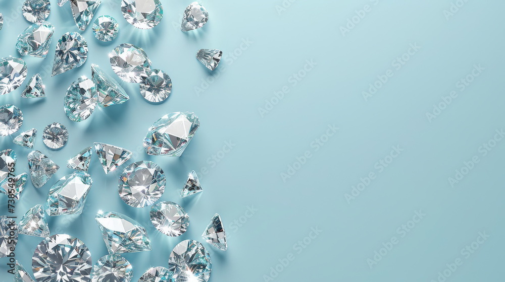 Dazzling Blue Diamonds. Generative AI Dazzling Blue Diamonds. Generative AI