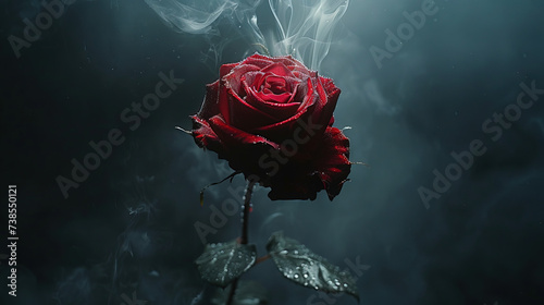 Illuminate passion with a burning rose. Embrace the fiery bloom, where love and desire intertwine in a radiant display. Ignite the romance.