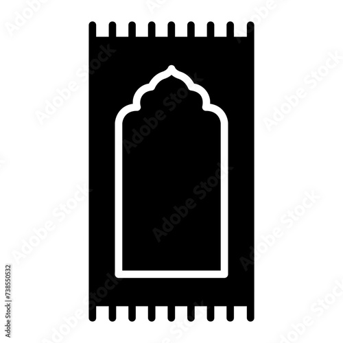 prayer rug glyph icon