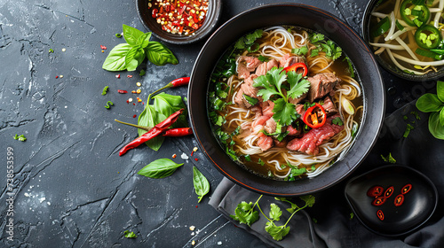 Indulge in the vibrant flavors of Tom Yum, a Thai culinary masterpiece. Savor the perfect balance of spicy, sour, and savory notes in this aromatic broth, showcasing the essence of Thai cuisine.