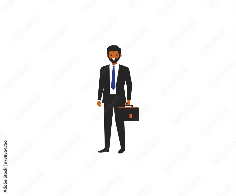 bussines man holding suitcase character cartoon illustration bussines man holding suitcase character cartoon illustration