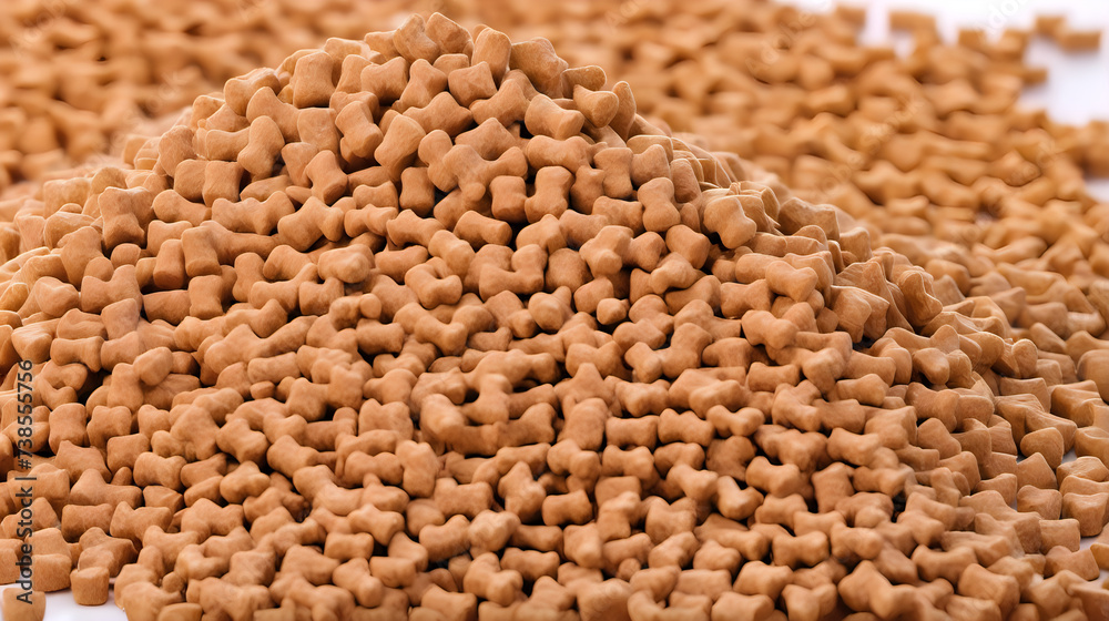 Obraz premium Pet food factory, Dry food for dog and cat, food production