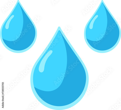 set of water drops vector illustration