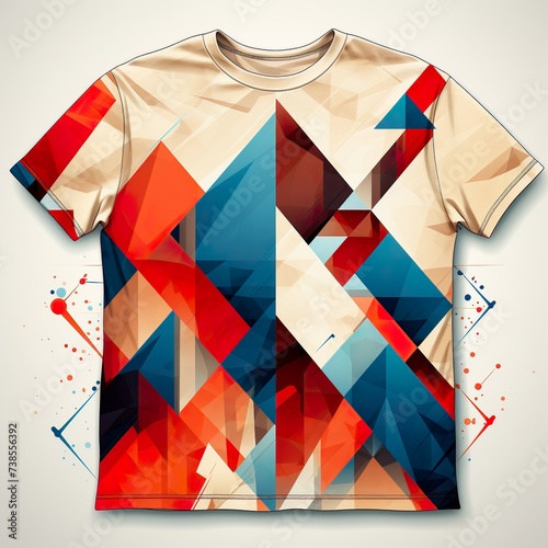 colorful abstract geometric t-shirt art 