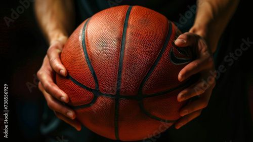 Close-up of a player holding a basketball © Daniel
