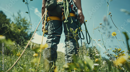 Close-up of technician in a field