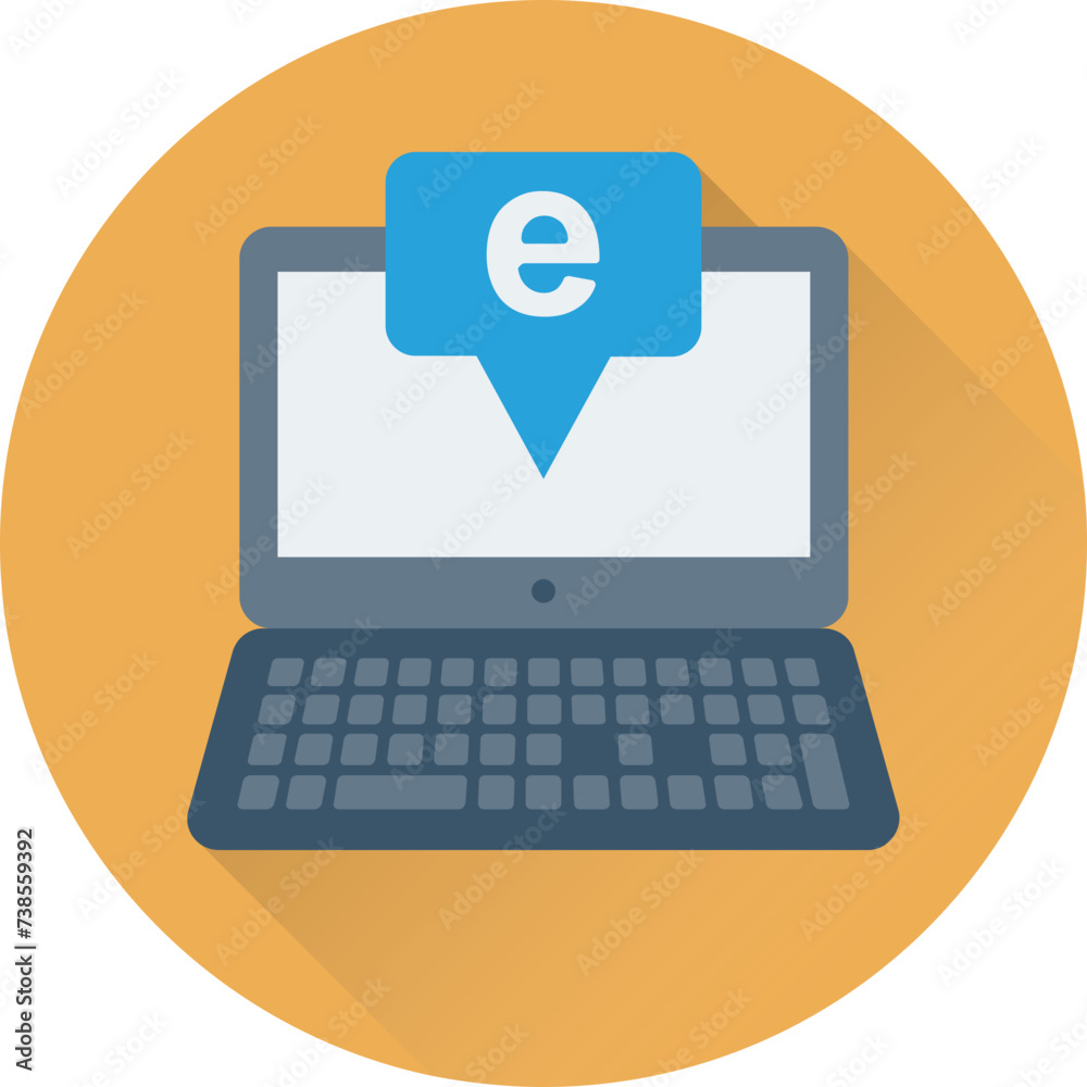 Modern flat icon of internet Modern flat icon of internet
