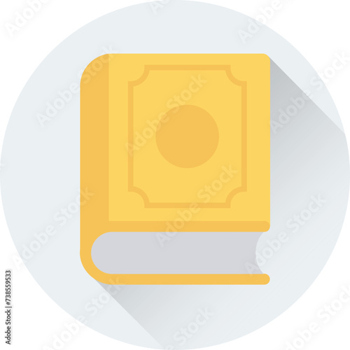 An icon of book flat vector