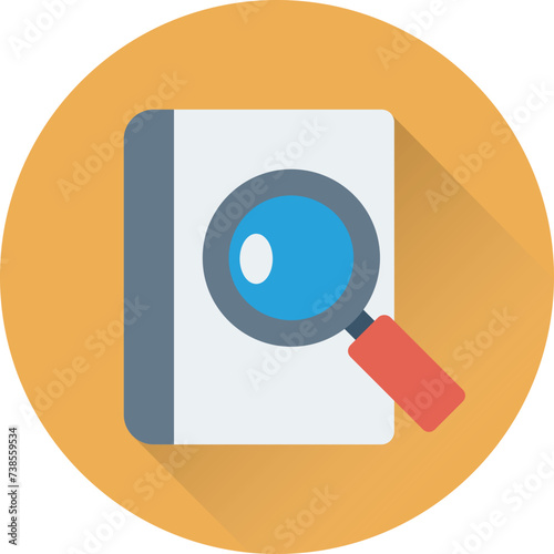 An icon of find book flat design 