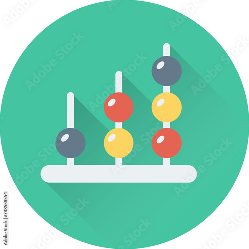An icon of abacus flat vector 