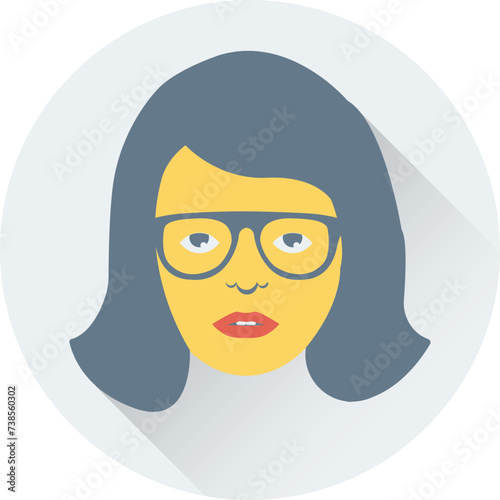 An icon of tutor flat vector 