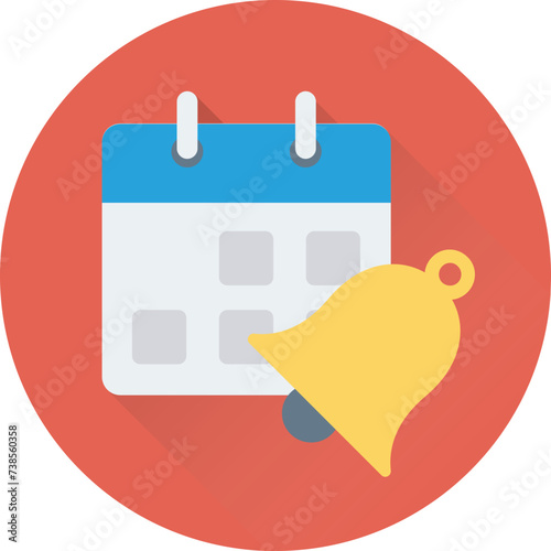 An icon of schedule flat vector 