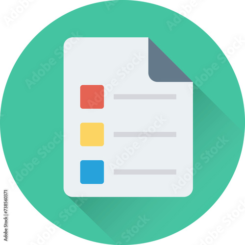 An icon of checklist flat vector