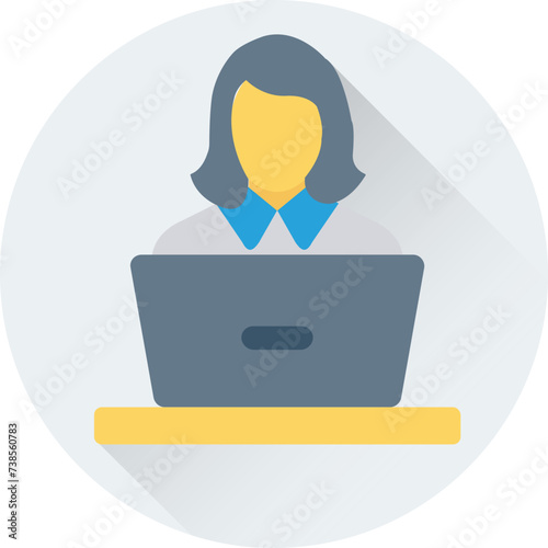 Modern flat icon of public speaker 