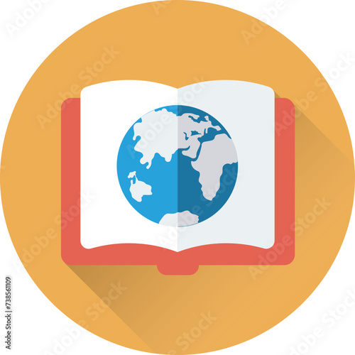 Trendy flat icon of encyclopedia 