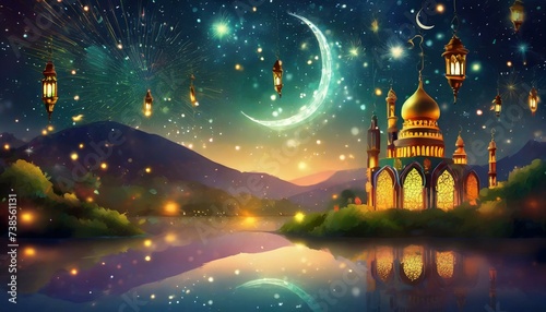 Ramadan Mubarak Islamic wallpaper 2024