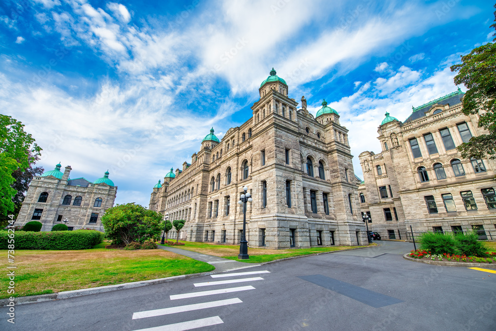 Buildings of Victoria on a sunny day, Vancouver Island