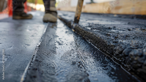 Concrete seam waterproofing with bitumen