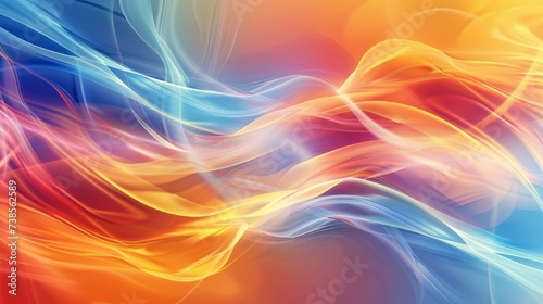 Abstract Colorful Wavy Lines Background