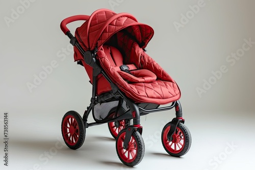 Red Stroller carrycot, Baby stroller photo