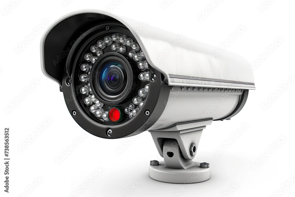 CCTV security camera on white background CCTV security camera on white background