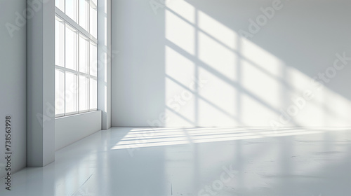  In a room with a bright white background