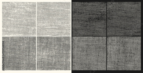 Vintage Etched Lines Textures. Hand drawn etched lines in a variety of crosshatch patterns. Rough Pen and Ink Texture