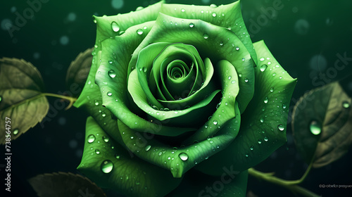 Rose flower illustration, floral banner with roses and bokeh glow