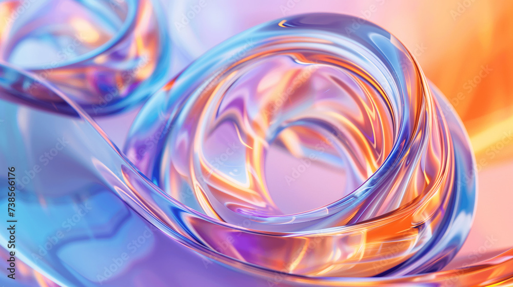 Vibrant Glass Swirls in Warm and Cool Hues