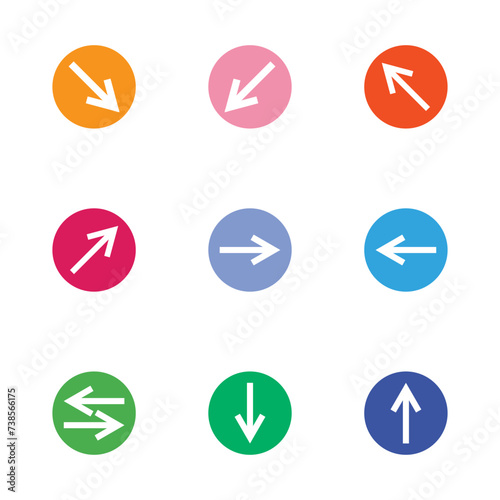 Free Download Direction arrow sign icon vector illustration on white background. - GFXLoad